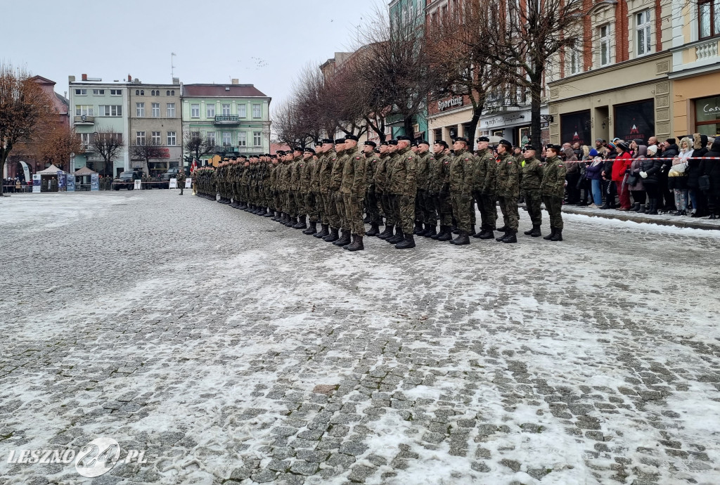 Przysięga wojskowa w Lesznie