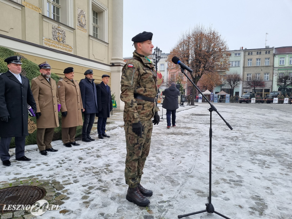 Przysięga wojskowa w Lesznie
