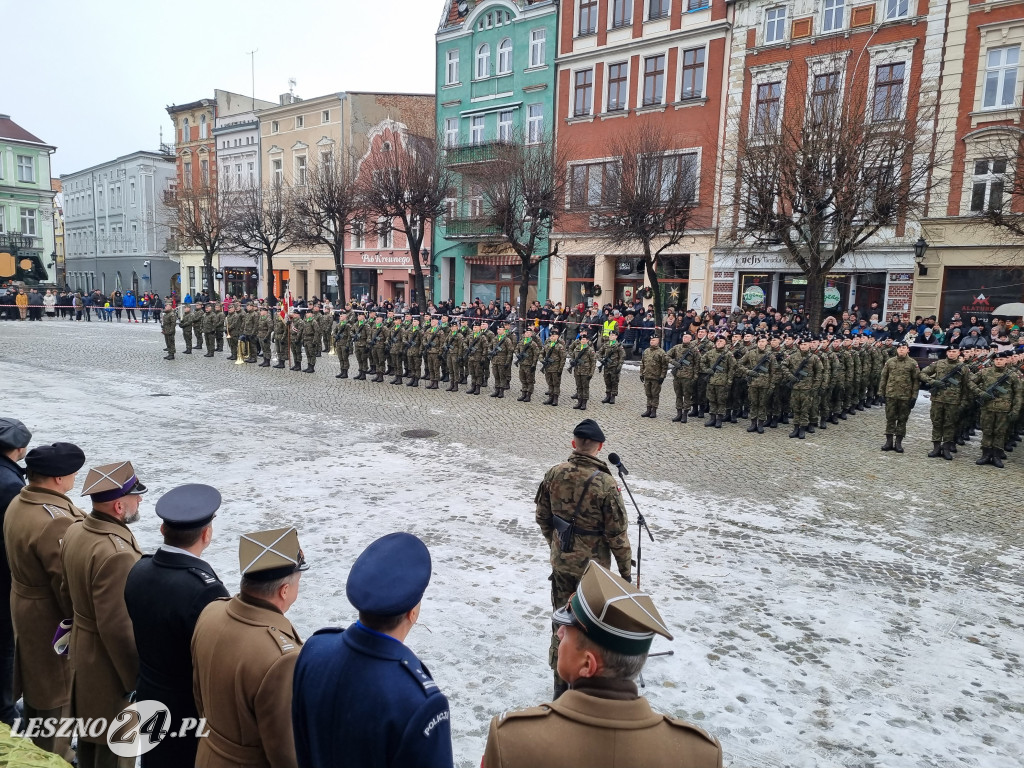 Przysięga wojskowa w Lesznie