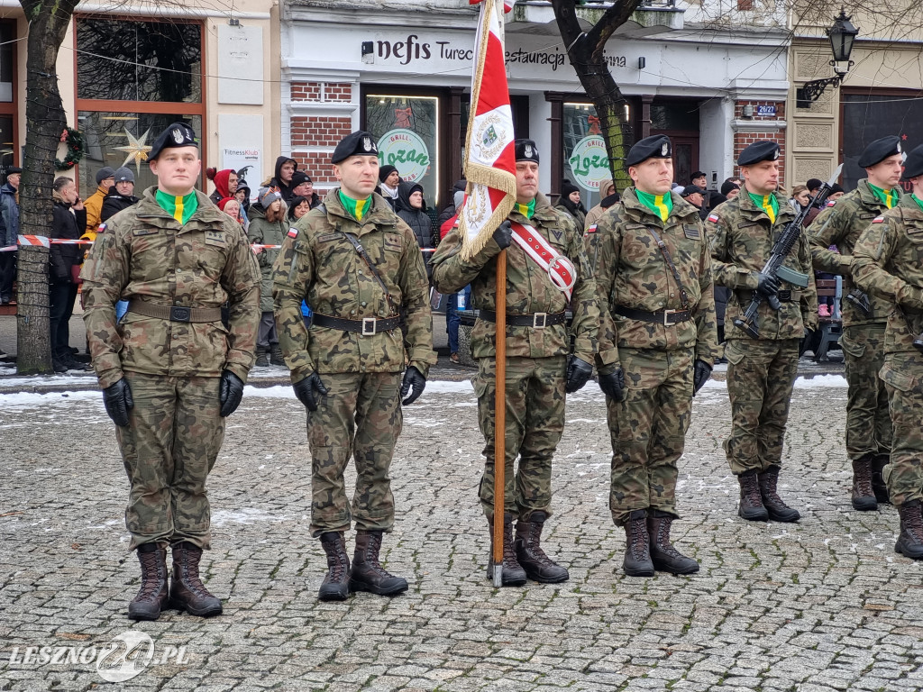 Przysięga wojskowa w Lesznie
