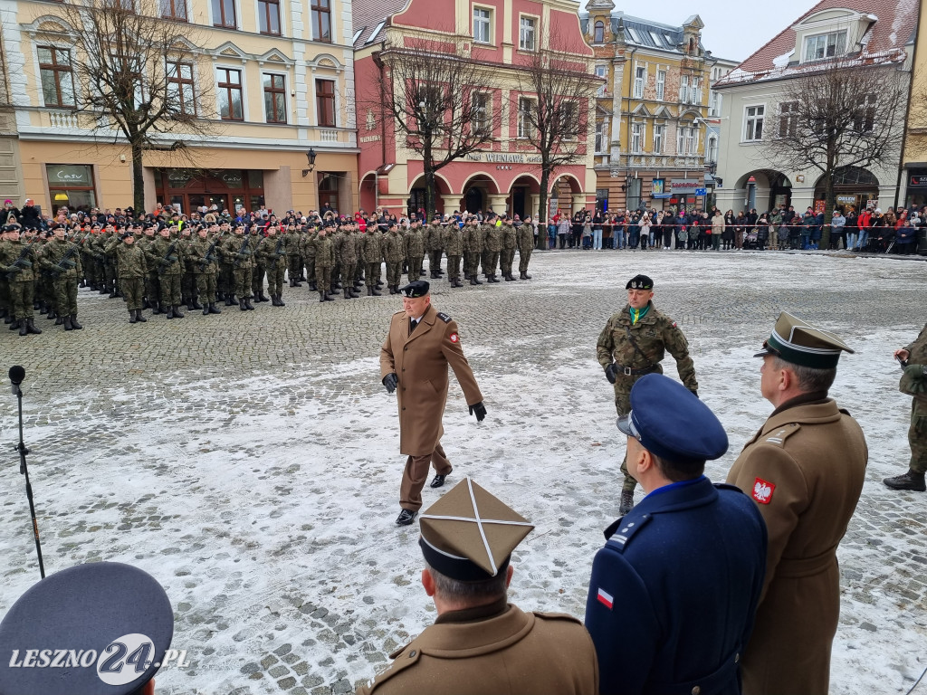 Przysięga wojskowa w Lesznie