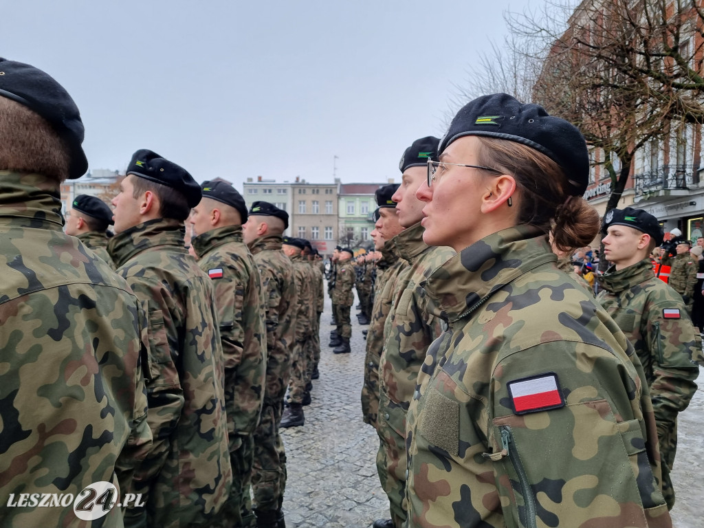 Przysięga wojskowa w Lesznie