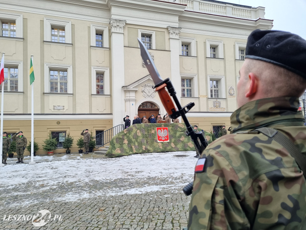 Przysięga wojskowa w Lesznie