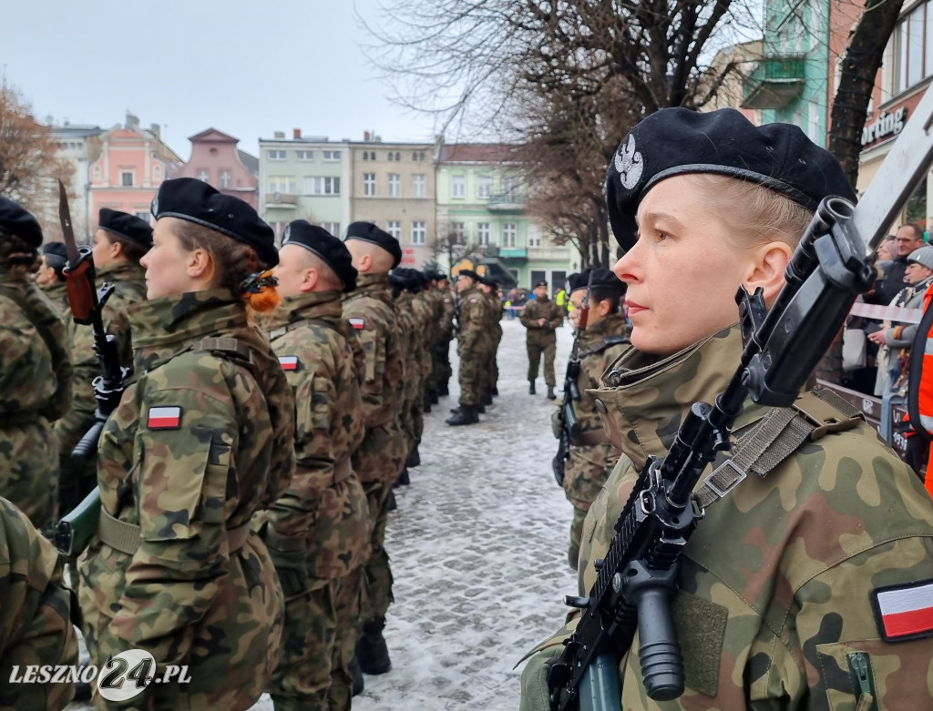Przysięga wojskowa w Lesznie