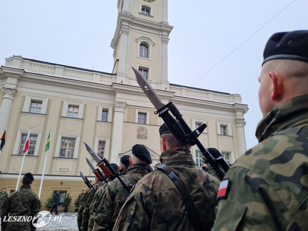 Przysięga wojskowa w Lesznie