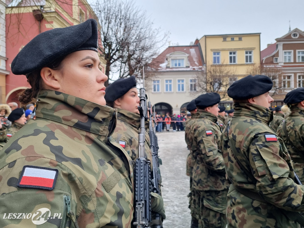 Przysięga wojskowa w Lesznie