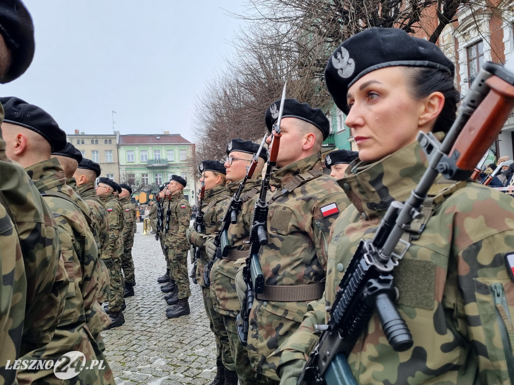 Przysięga wojskowa w Lesznie