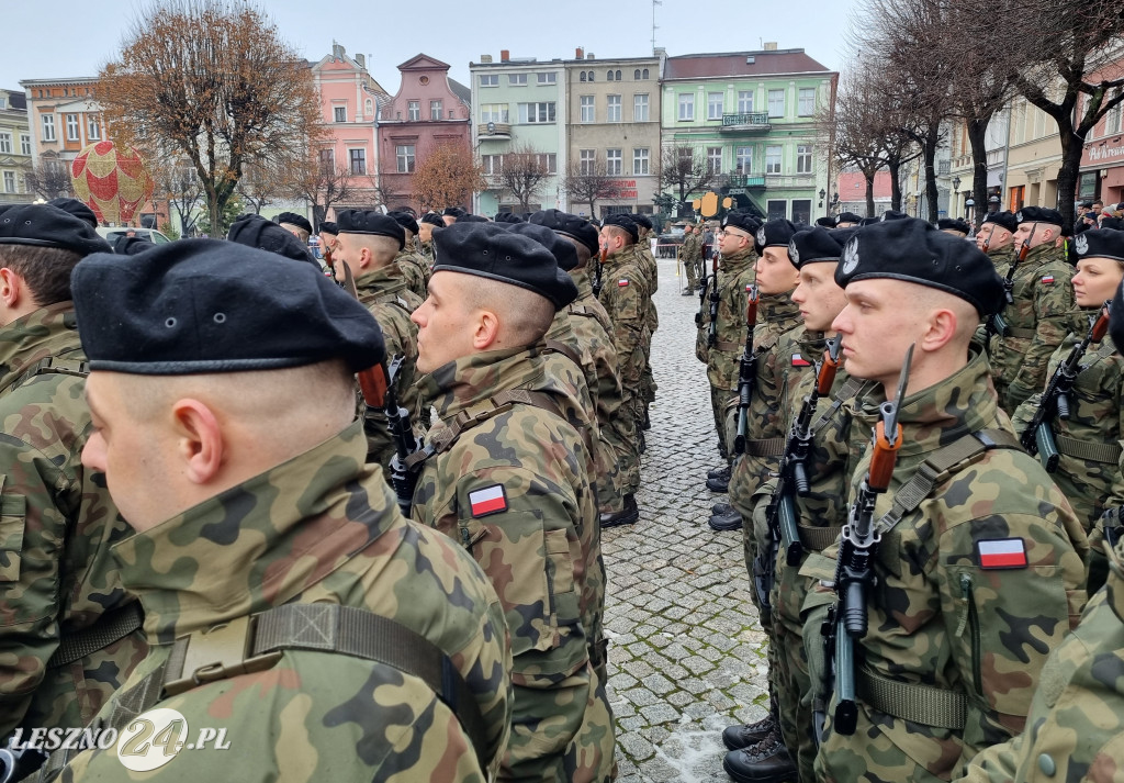 Przysięga wojskowa w Lesznie