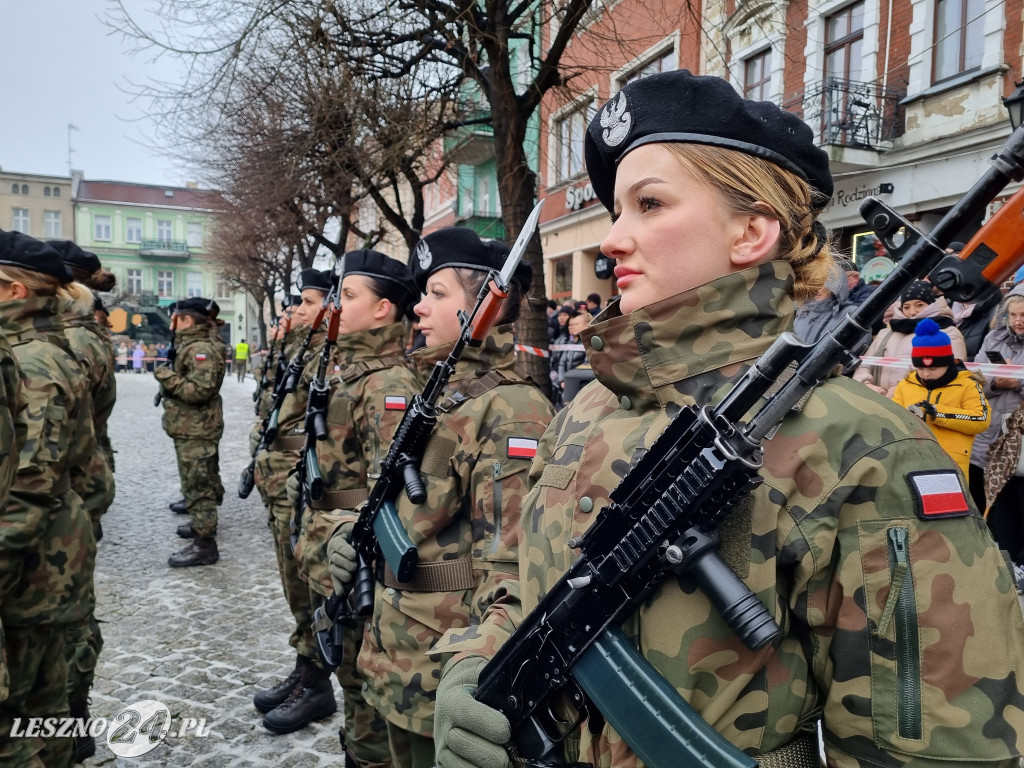 Przysięga wojskowa w Lesznie