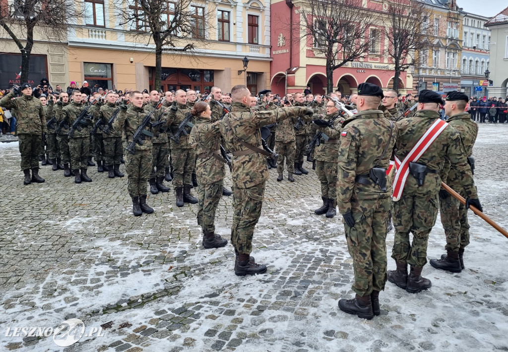 Przysięga wojskowa w Lesznie