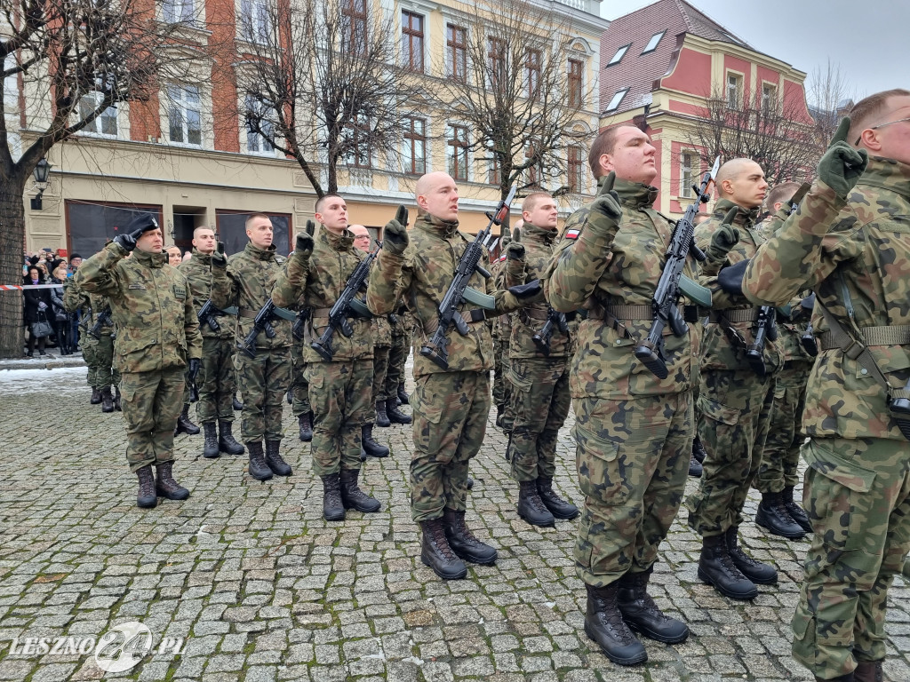 Przysięga wojskowa w Lesznie