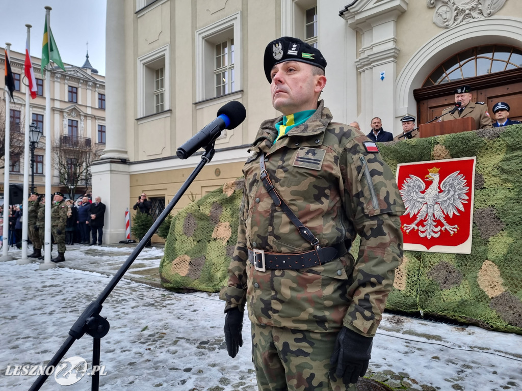 Przysięga wojskowa w Lesznie