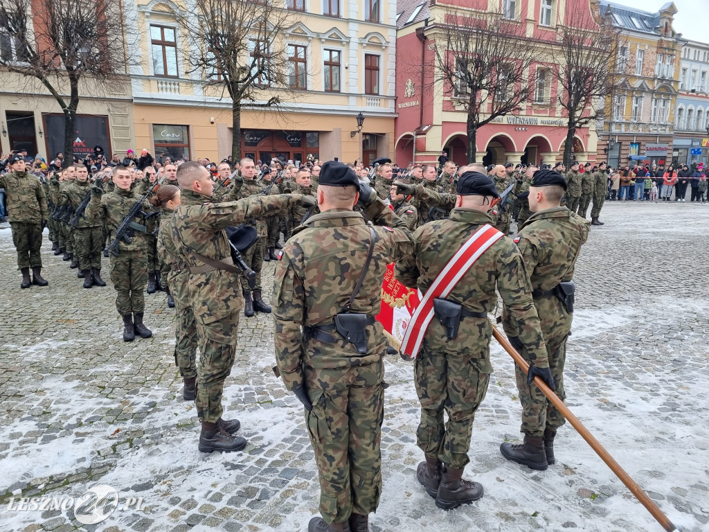 Przysięga wojskowa w Lesznie