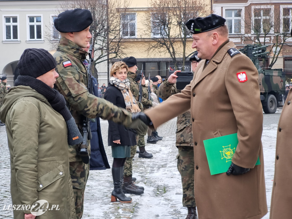 Przysięga wojskowa w Lesznie