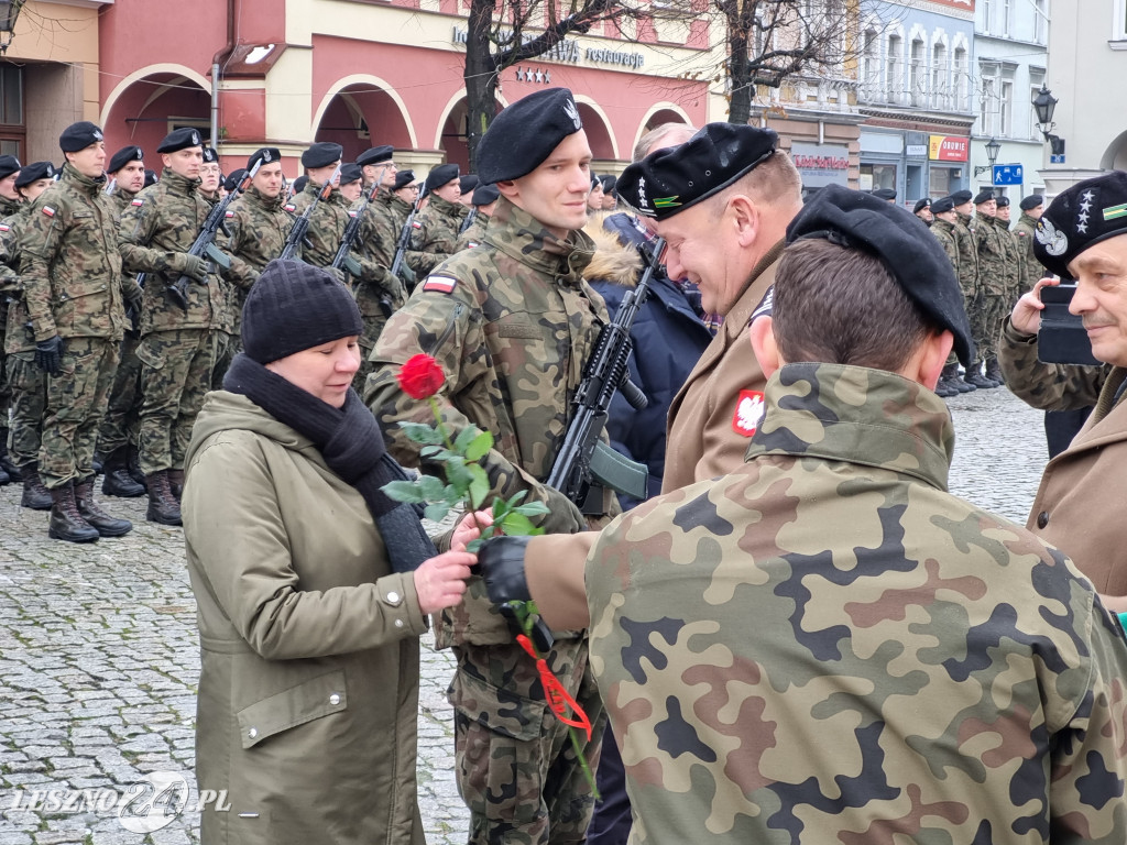 Przysięga wojskowa w Lesznie
