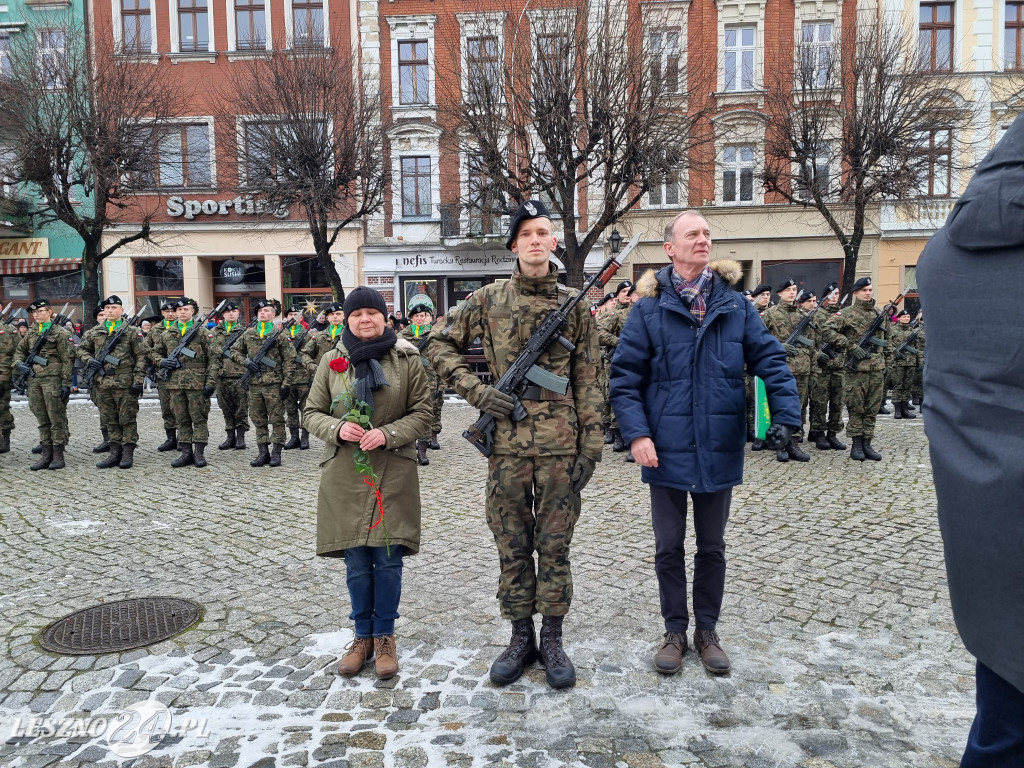 Przysięga wojskowa w Lesznie
