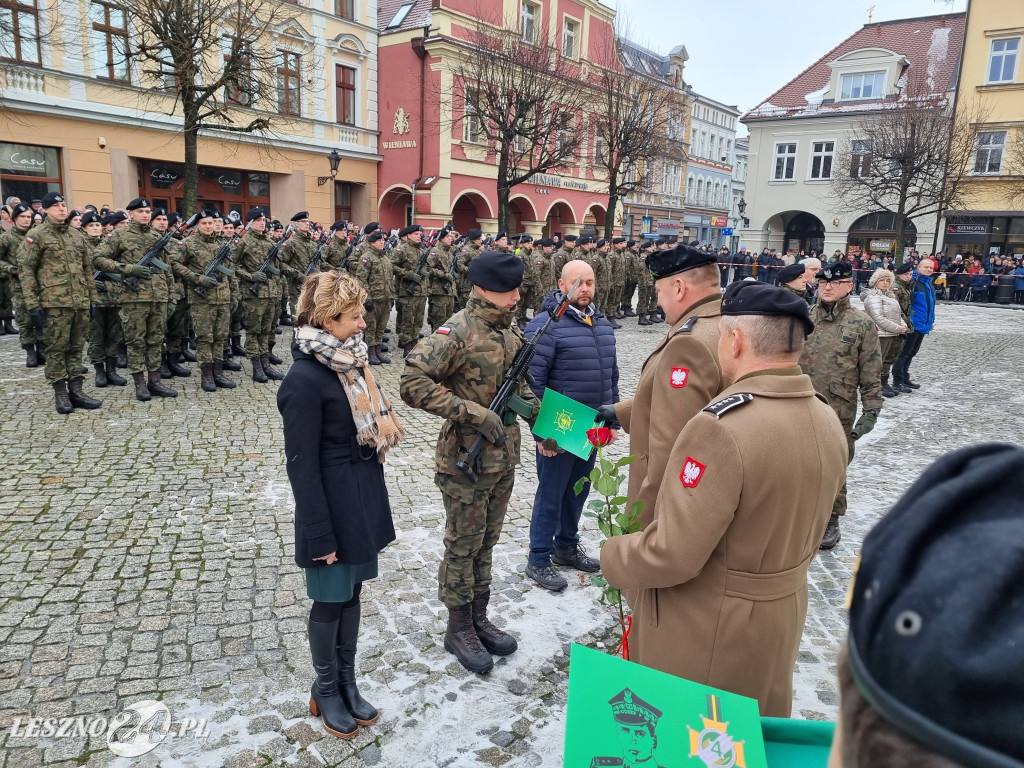 Przysięga wojskowa w Lesznie