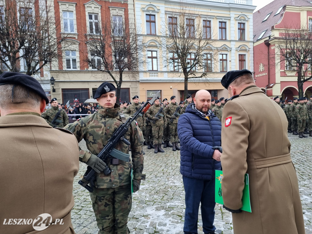 Przysięga wojskowa w Lesznie