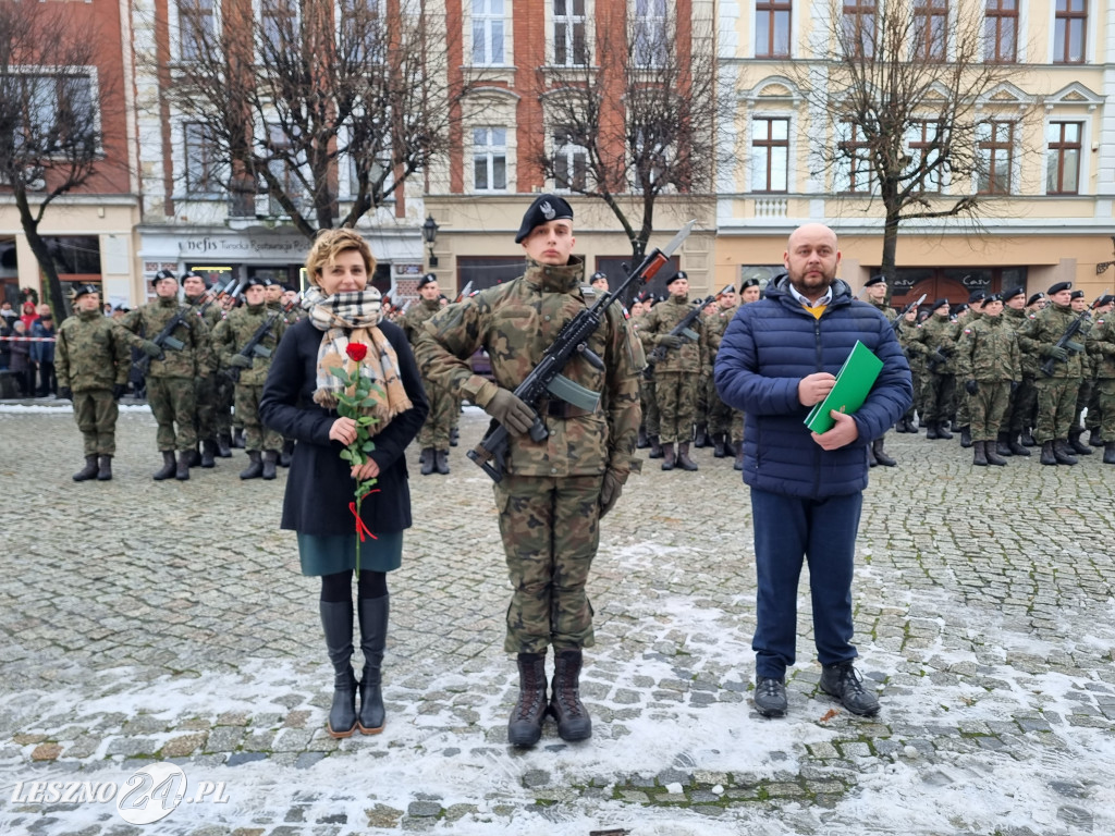 Przysięga wojskowa w Lesznie