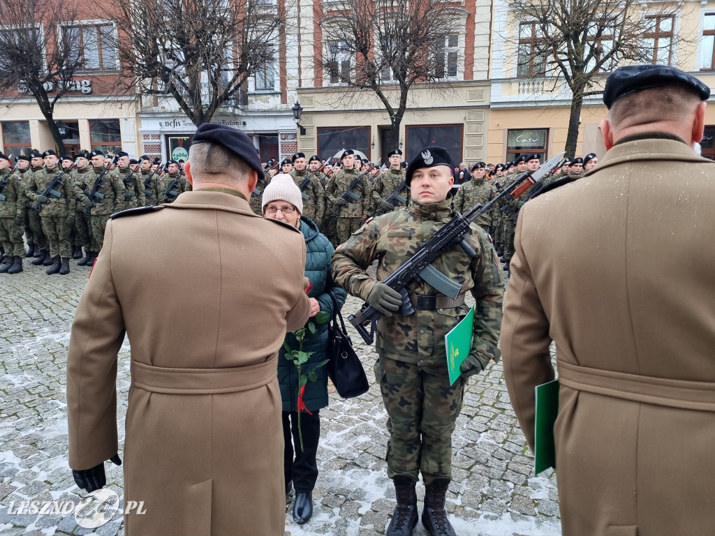 Przysięga wojskowa w Lesznie