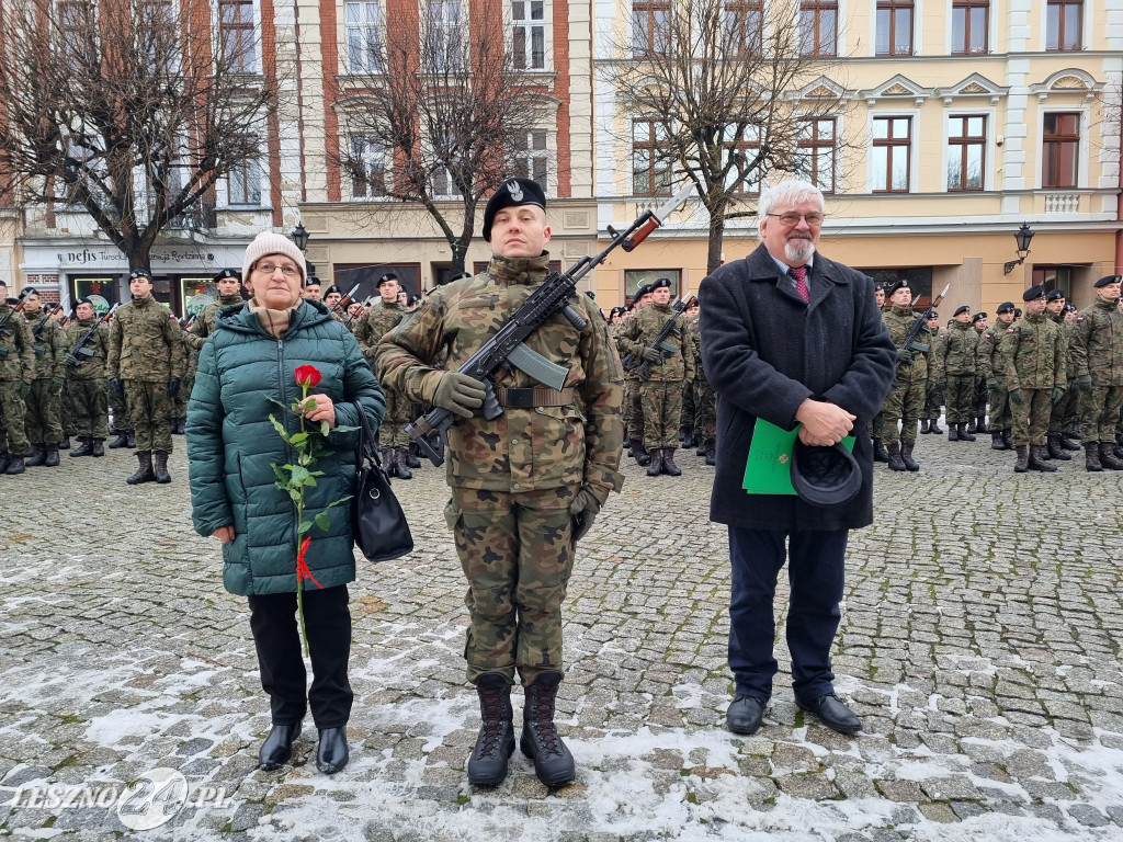 Przysięga wojskowa w Lesznie