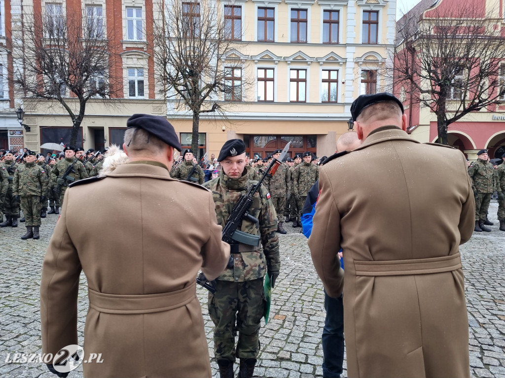 Przysięga wojskowa w Lesznie