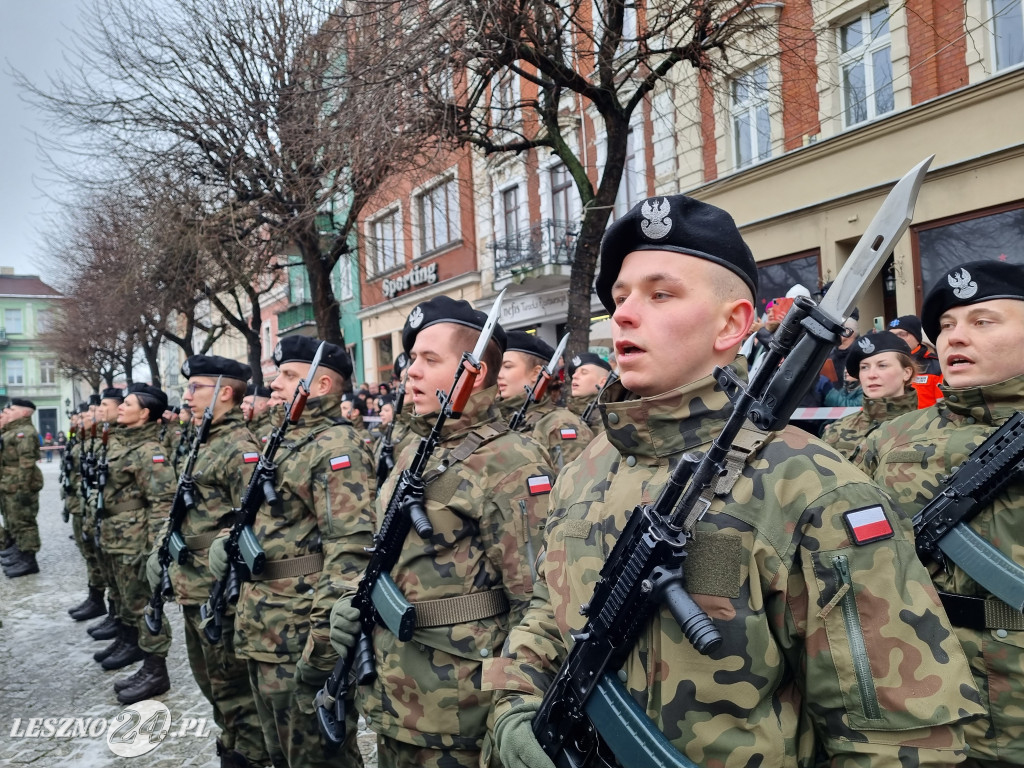 Przysięga wojskowa w Lesznie