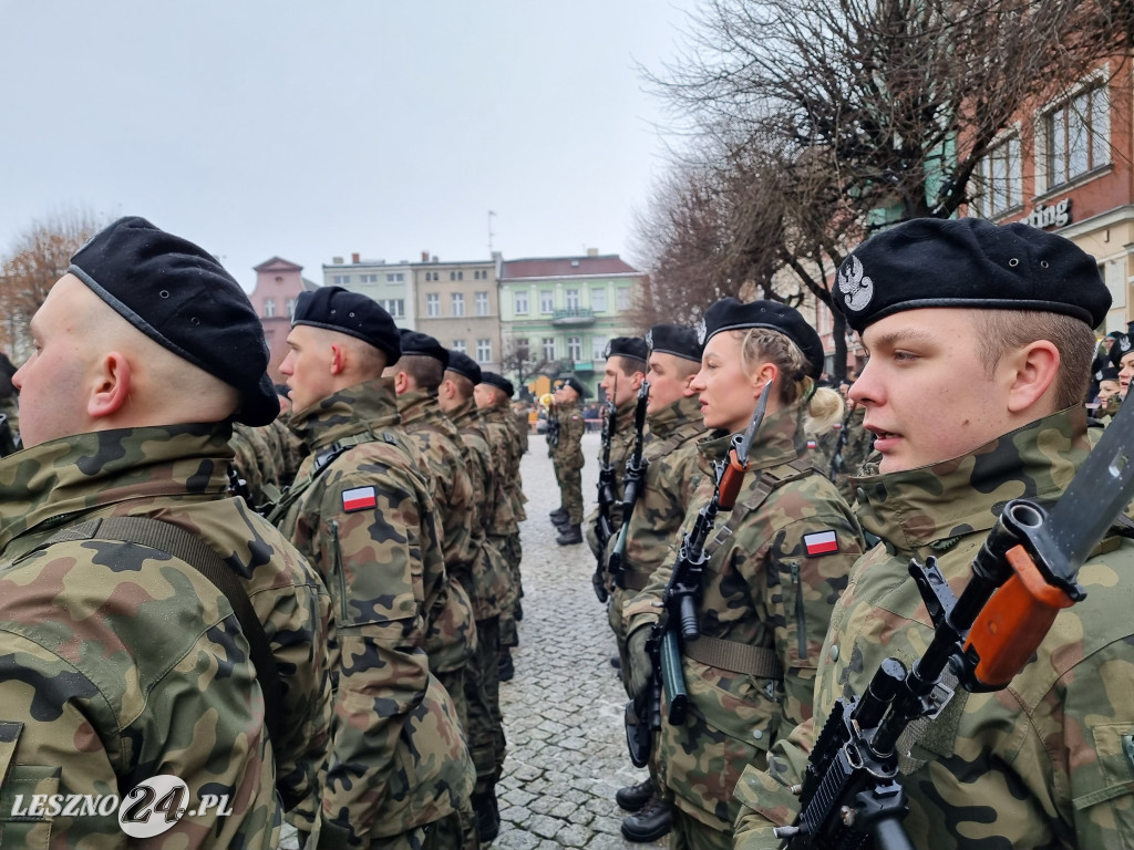 Przysięga wojskowa w Lesznie