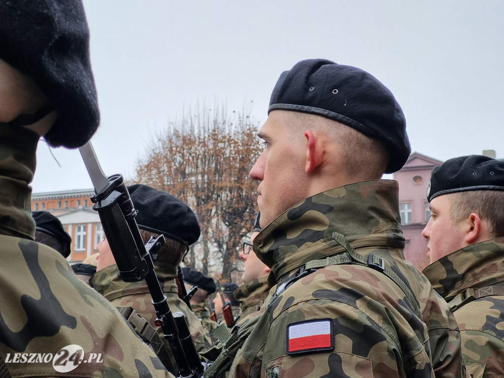 Przysięga wojskowa w Lesznie