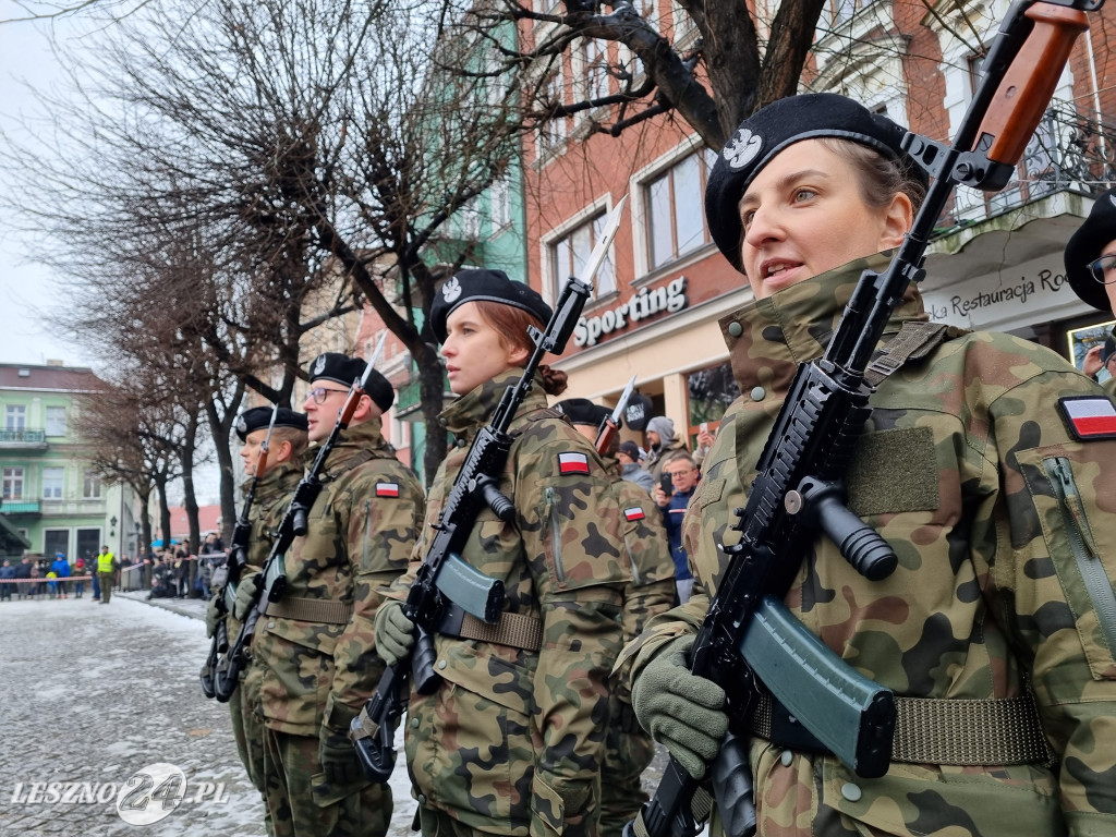 Przysięga wojskowa w Lesznie