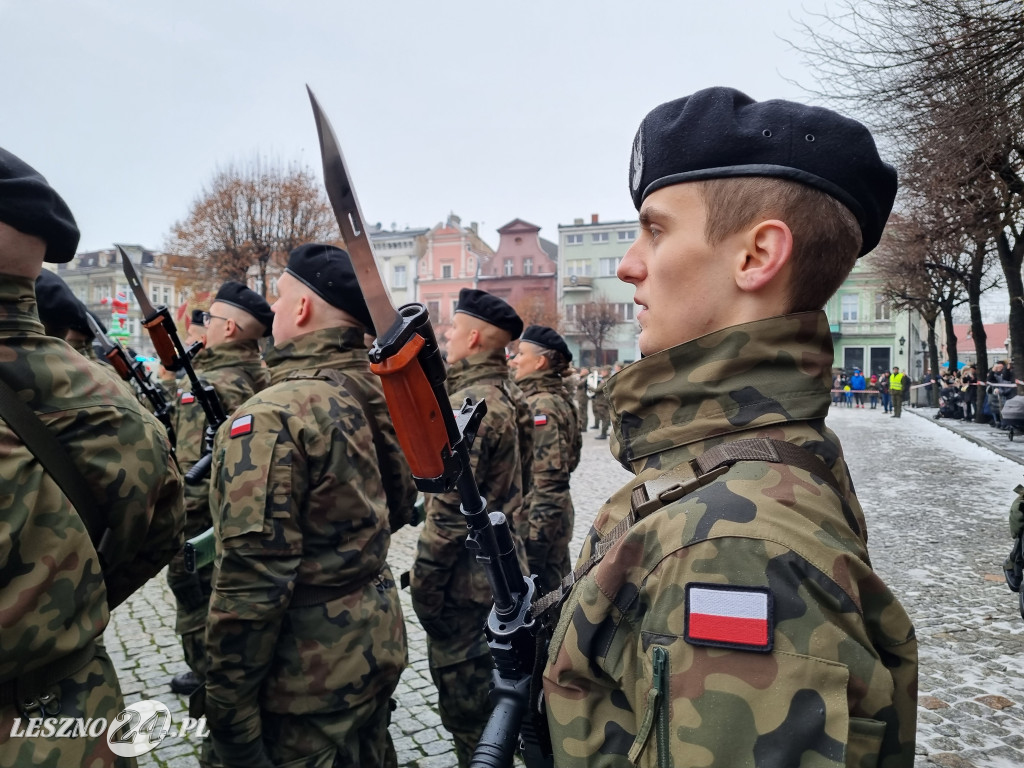 Przysięga wojskowa w Lesznie