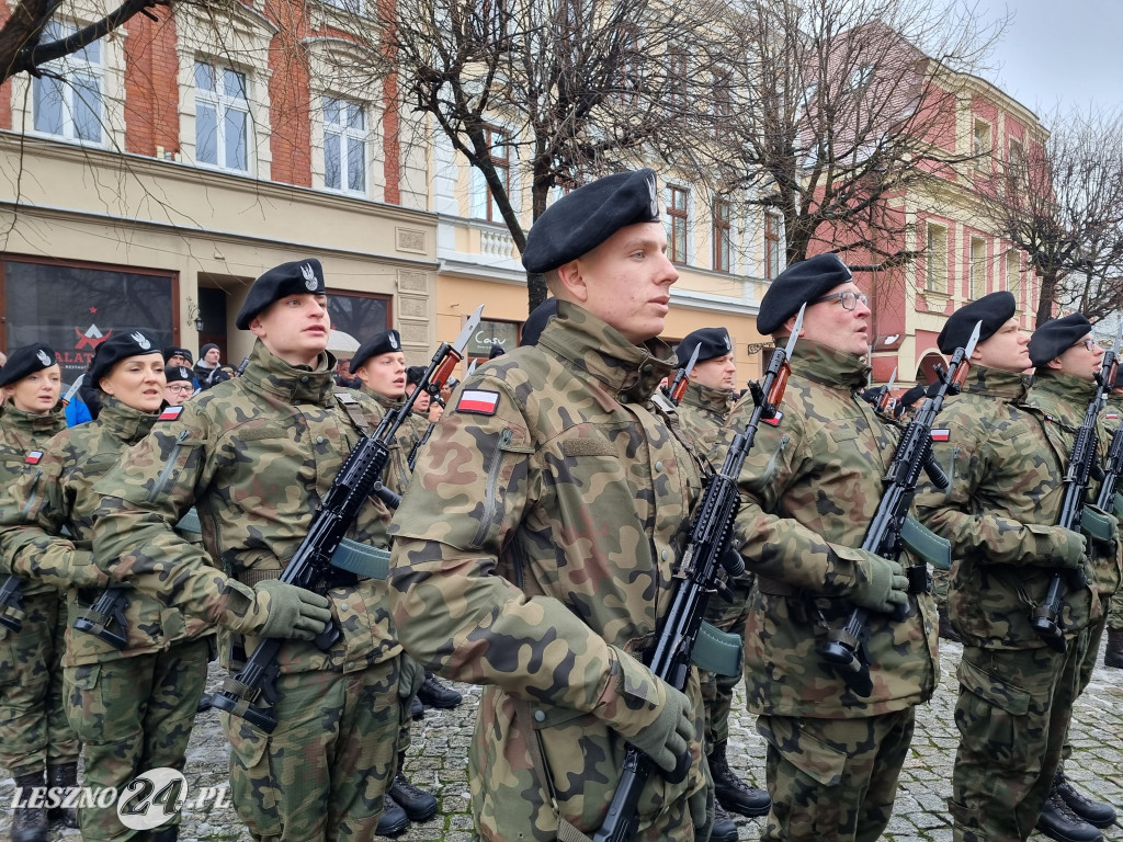 Przysięga wojskowa w Lesznie
