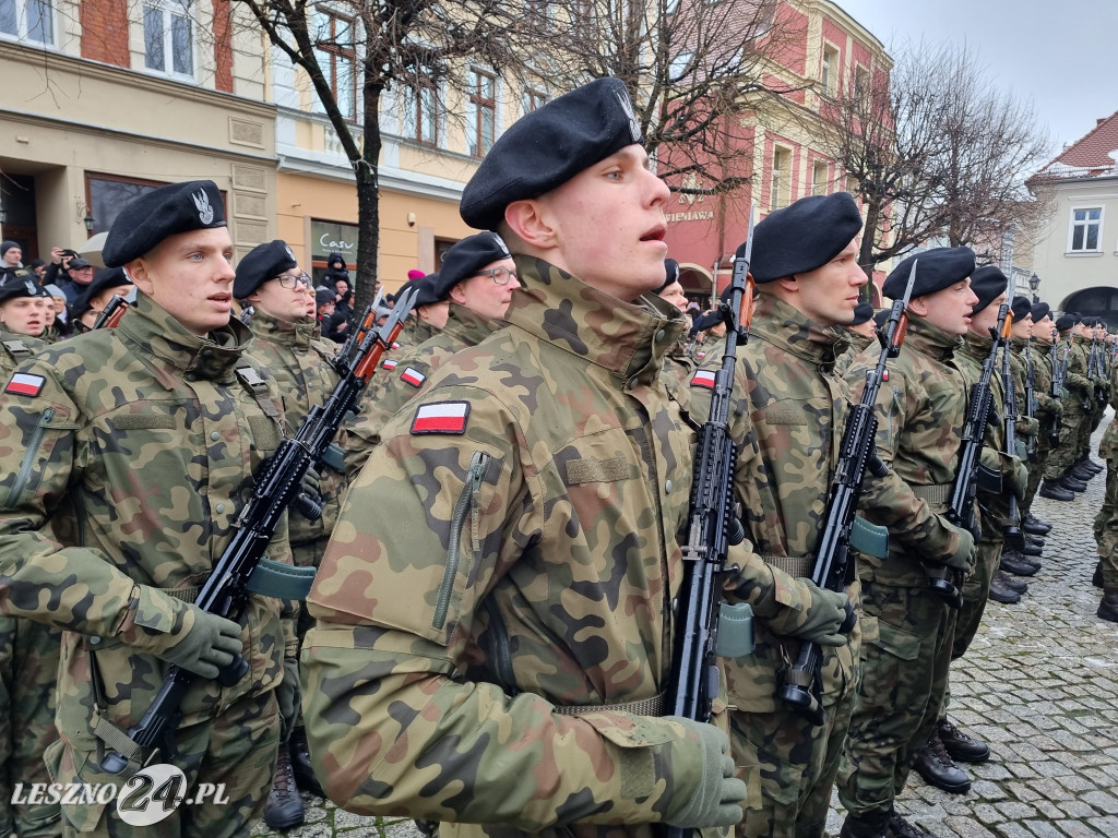 Przysięga wojskowa w Lesznie
