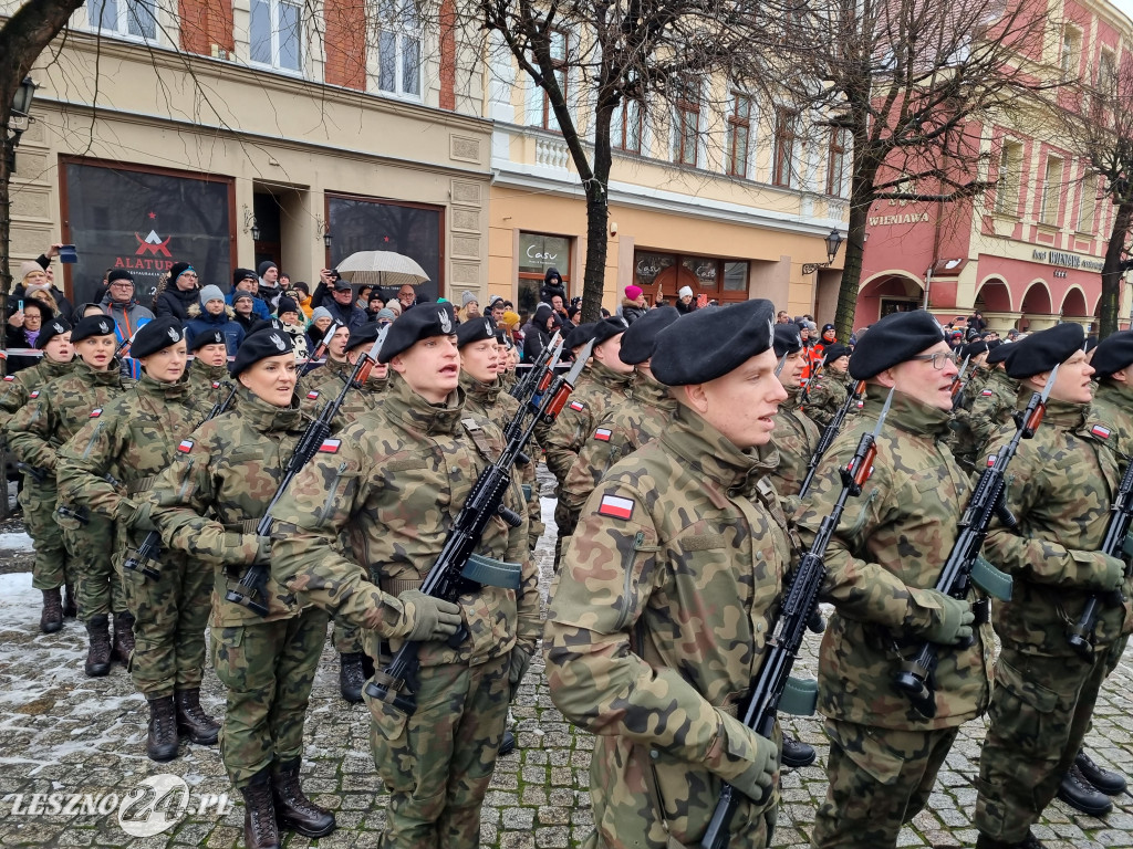 Przysięga wojskowa w Lesznie