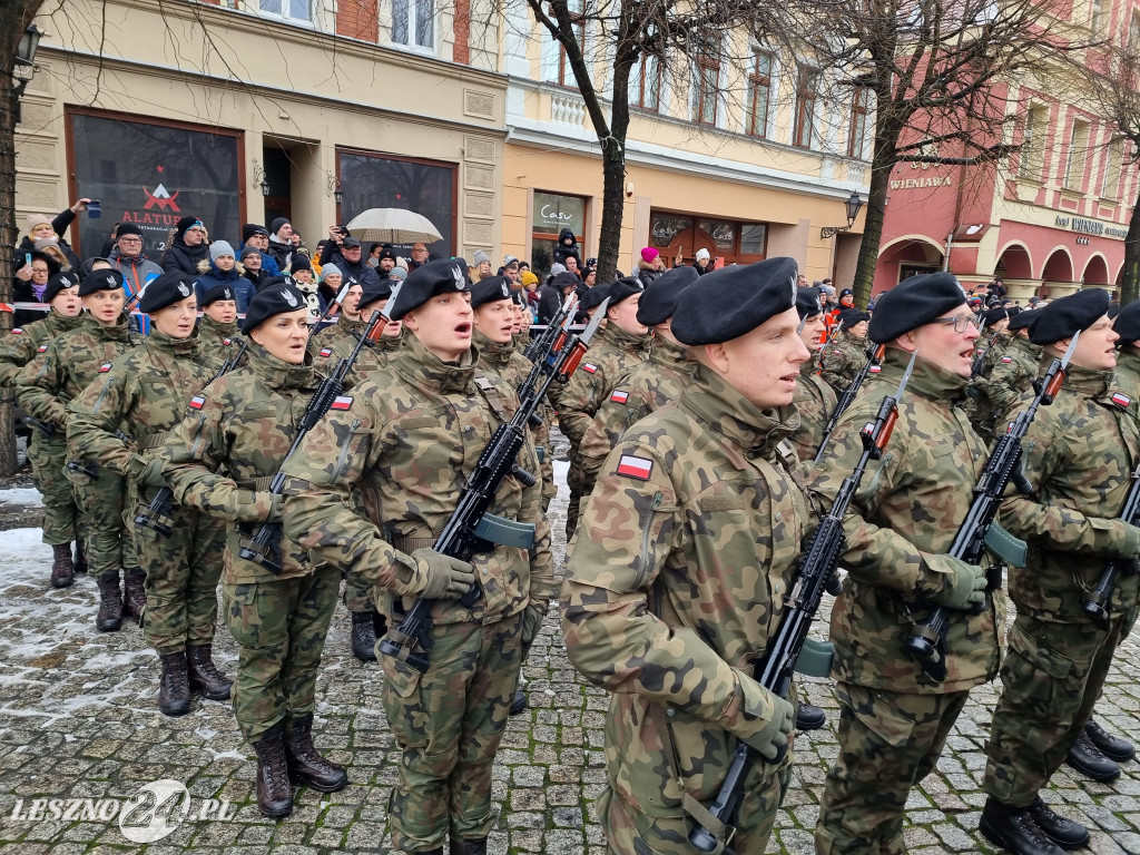 Przysięga wojskowa w Lesznie