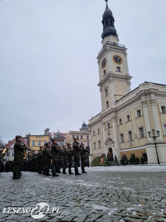 Przysięga wojskowa w Lesznie