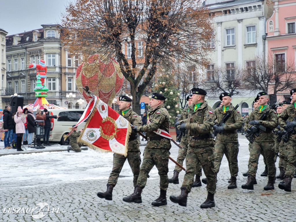 Przysięga wojskowa w Lesznie