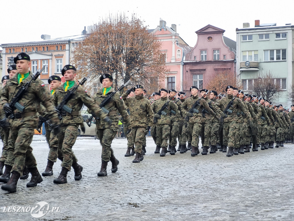 Przysięga wojskowa w Lesznie