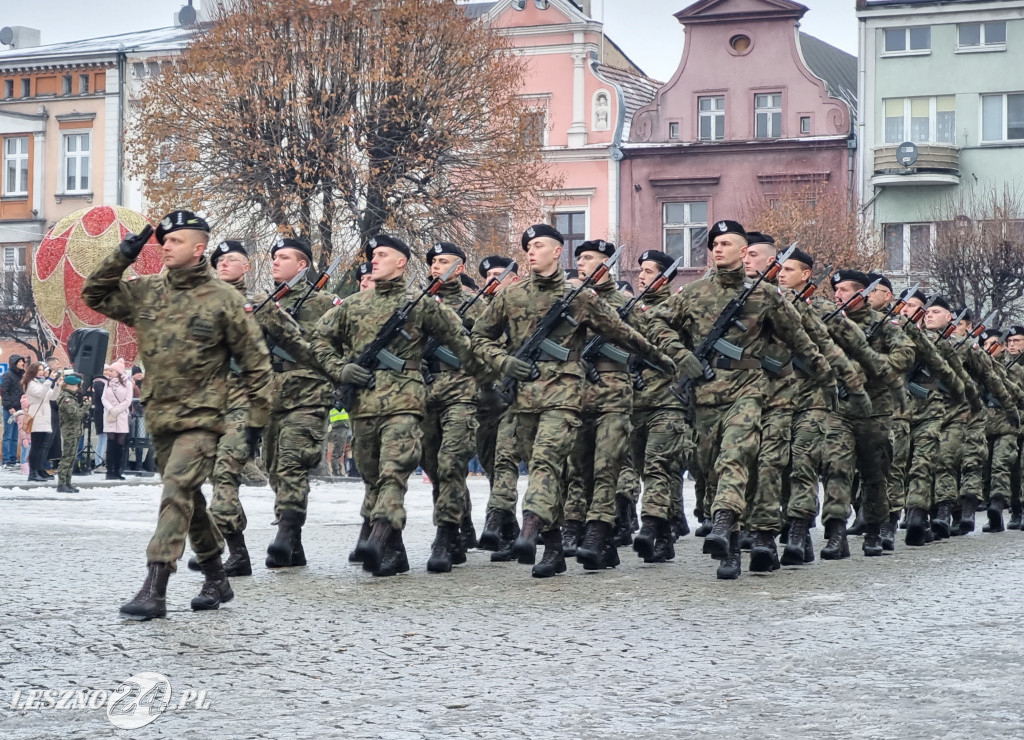 Przysięga wojskowa w Lesznie