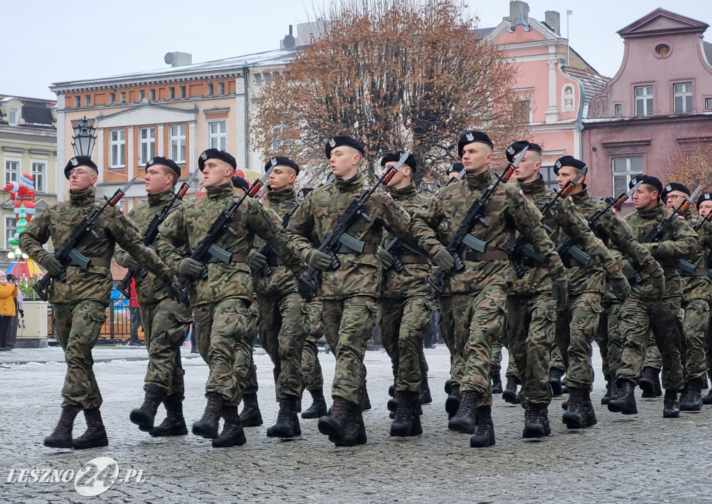 Przysięga wojskowa w Lesznie