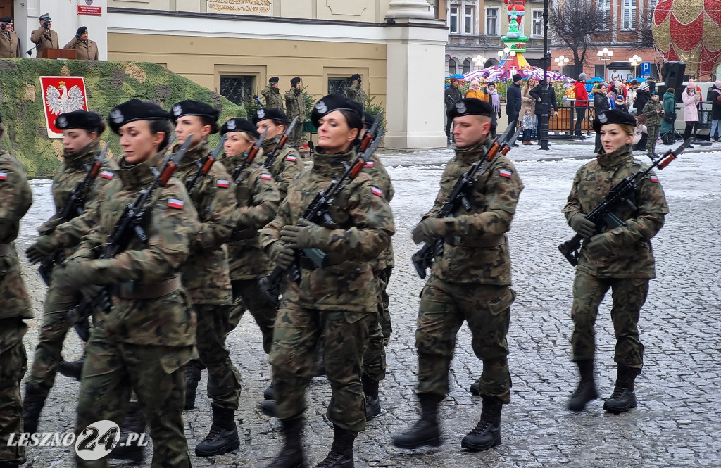 Przysięga wojskowa w Lesznie