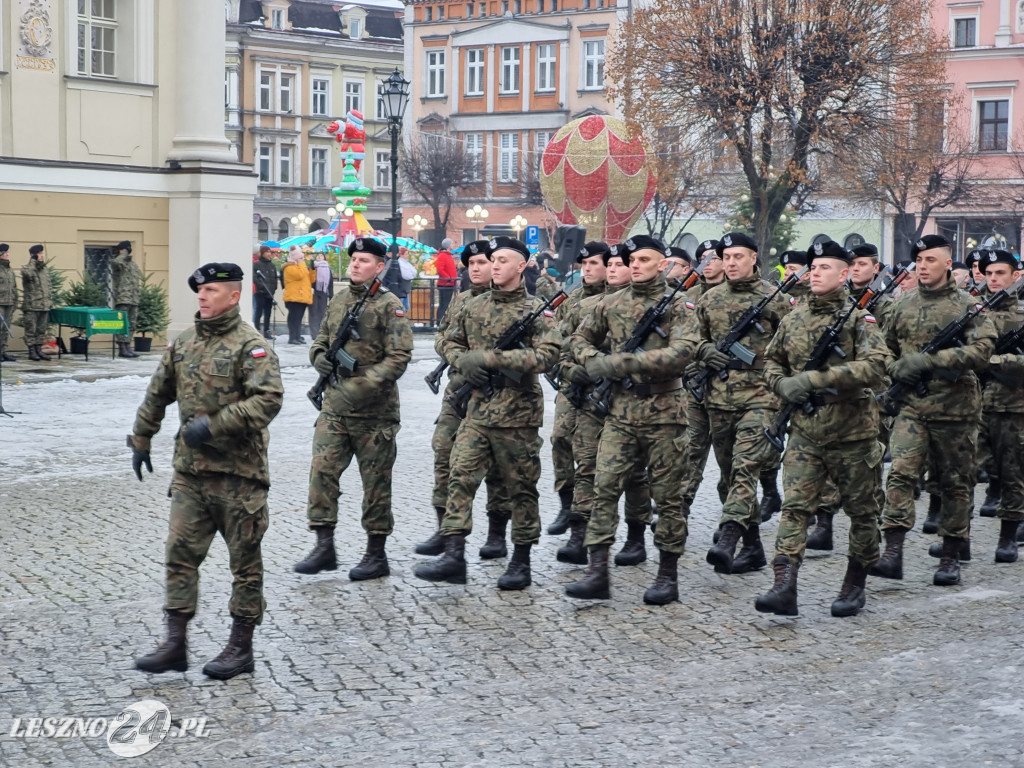 Przysięga wojskowa w Lesznie