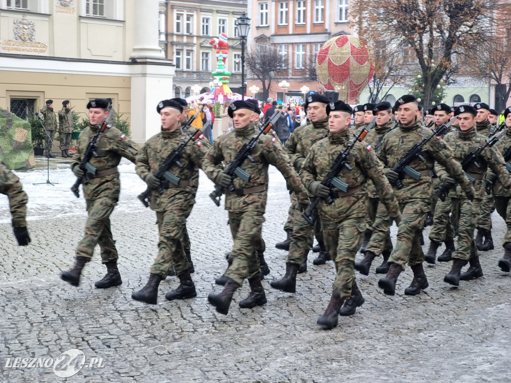 Przysięga wojskowa w Lesznie