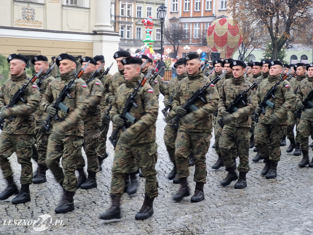 Przysięga wojskowa w Lesznie