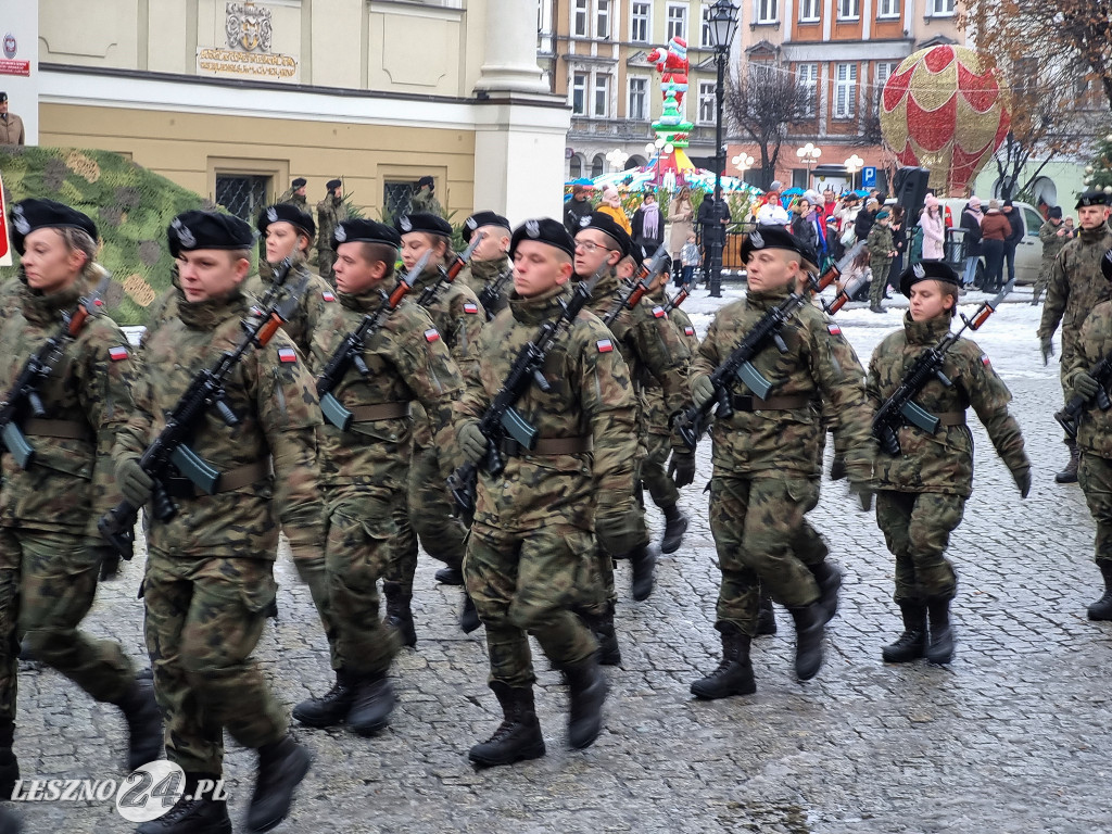 Przysięga wojskowa w Lesznie