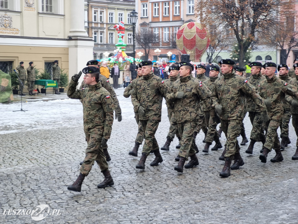 Przysięga wojskowa w Lesznie