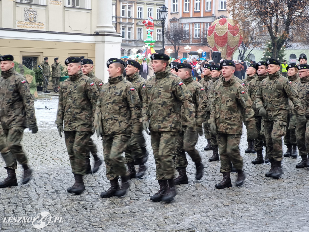 Przysięga wojskowa w Lesznie