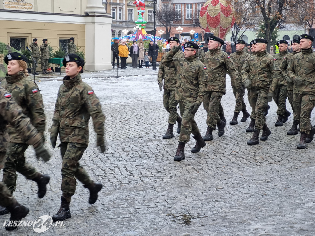 Przysięga wojskowa w Lesznie