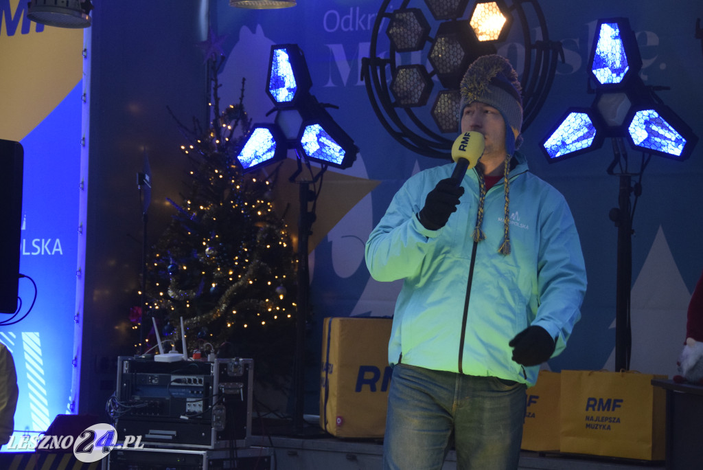 Choinki od RFM FM i Blanka na Rynku w Lesznie