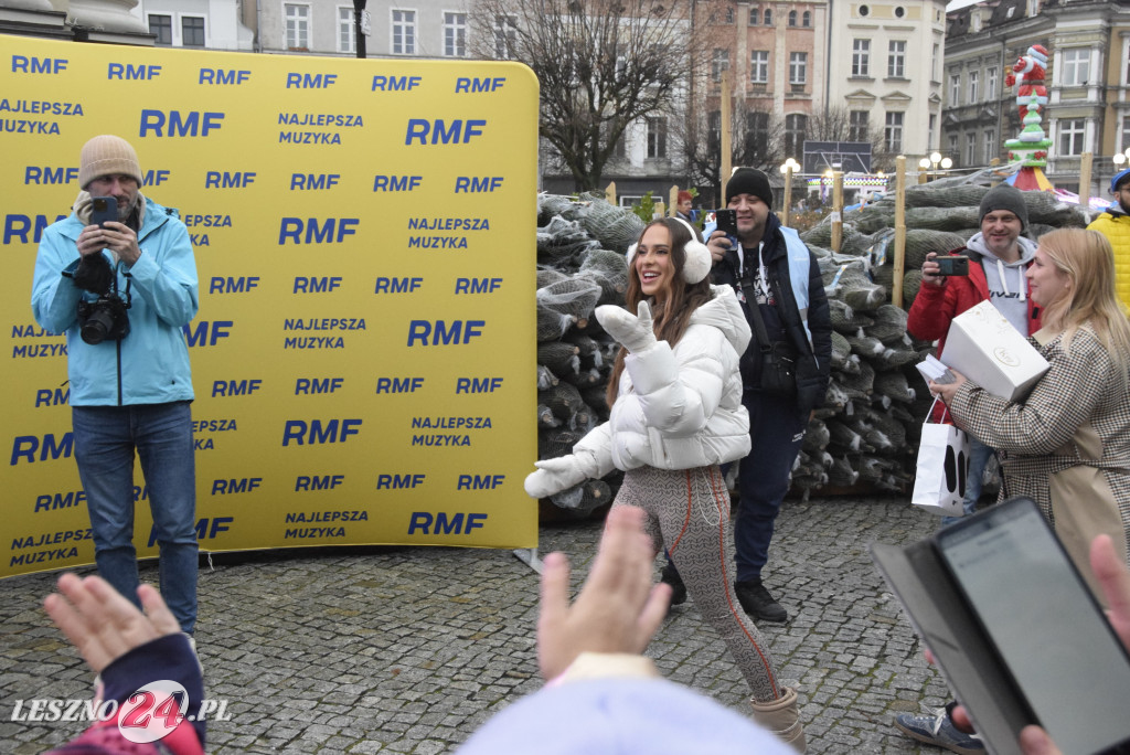 Choinki od RFM FM i Blanka na Rynku w Lesznie